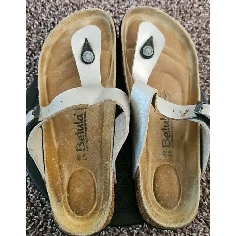 Birkenstock Betula Gizeh Thong Sandals - Women's Size 40 - Silver